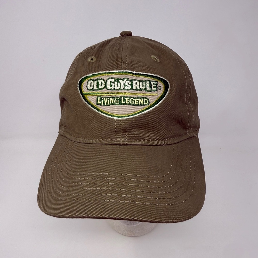 Old Guys Rule Living Legend Olive Green Cotton Adjustable Strapback Baseball Hat